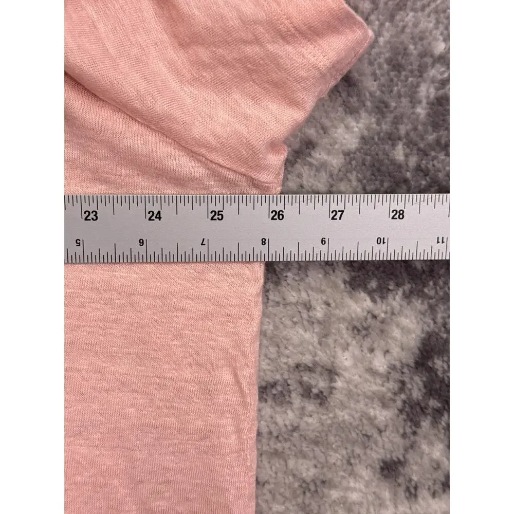 Banana Republic Polo Shirt XL Tall Mens Linen Jersey Knit Light Pink Resort